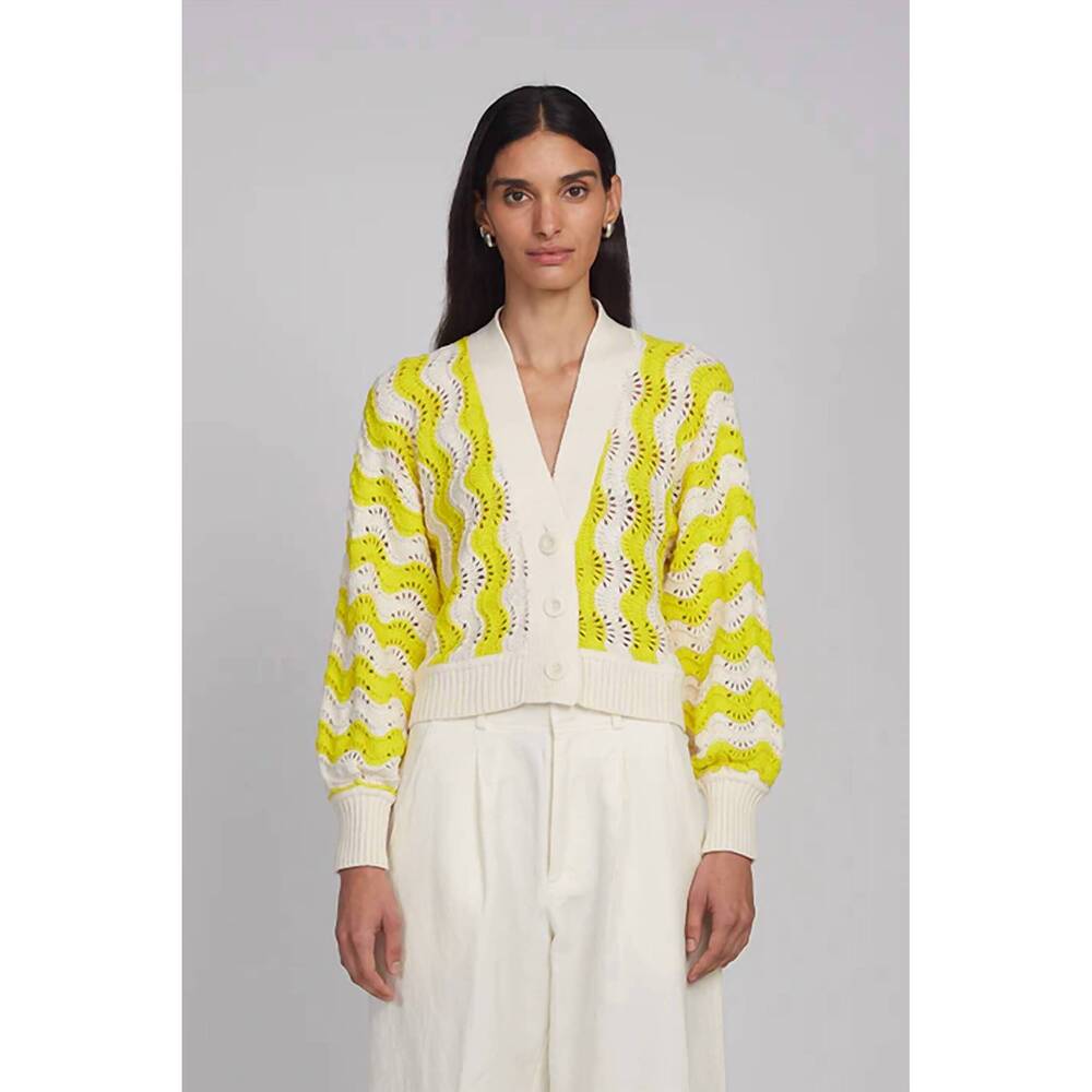 NEW ELEVEN SIX luna cardigan in ivory/limone